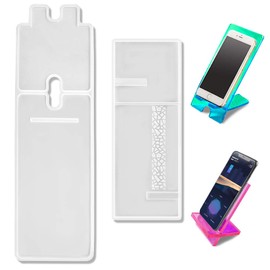 Juego de 2 moldes de resina para teléfono móvil siamés, molde de silicona para soporte de teléfono para manualidades, 1 largo, 1 corto