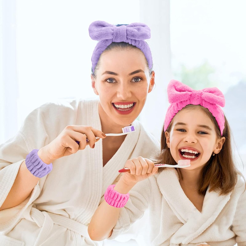 D&S Global 16pcs/set Spa Washing Face Makeup Washband Fluffy Wristband