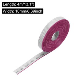 sourcing map IDC Wire Flat Ribbon Cable 4m/13.1ft Length 1.27mm Pitch 8Pin Gray for JTAG/ISP Connecting