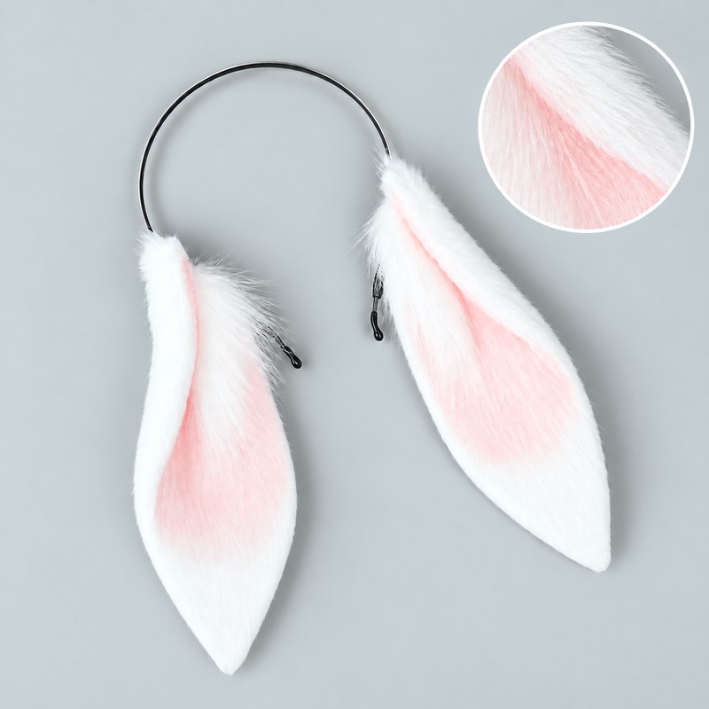 Plush Bunny Ears Hairband for Cosplay & Parties – Soft