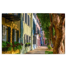 Lantern Press 16x24 Inch Giclee Print, Charleston, South Carolina, Rainbow Row