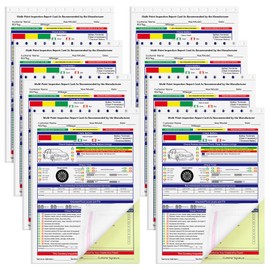 Gilprop 400 Set Small 5.91 x 8.27 Inch Multi Point Inspection Form Vehicle Checkup Detailed Driver Vehicle Inspection Form Easy Tear-Out 2-ply Carbonless Auto Repair Report for Truck Driver Service