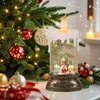 Lasumora Christmas Snow Globe Candle with Timer & Music, Snowy