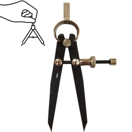 German Style Compass Divider 3" Fine Point Precision Measuring for Jewellery Marking, Scribing, Craftsman, Architect,Artist,Carpenter Divider Calipe
