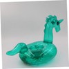 CORHAD 4pcs Inflatable Unicorn Drink Cup Holder Green Transparent Floating