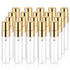 BOSMIOW 20Pcs 5ml Clear Glass Mist Spray Bottle Refillable Mini