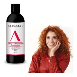 Shampoo Matizador Rojo Profundo Alfamar Sin Sal Para Cabello rojo cobrizo y naranja