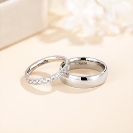 TIGRADE 2mm 4mm 6mm 8mm 10mm Titanium Ring Plain Dome High Polished Wedding Band Comfort Fit Size 3-15,6mm,Size 9.5