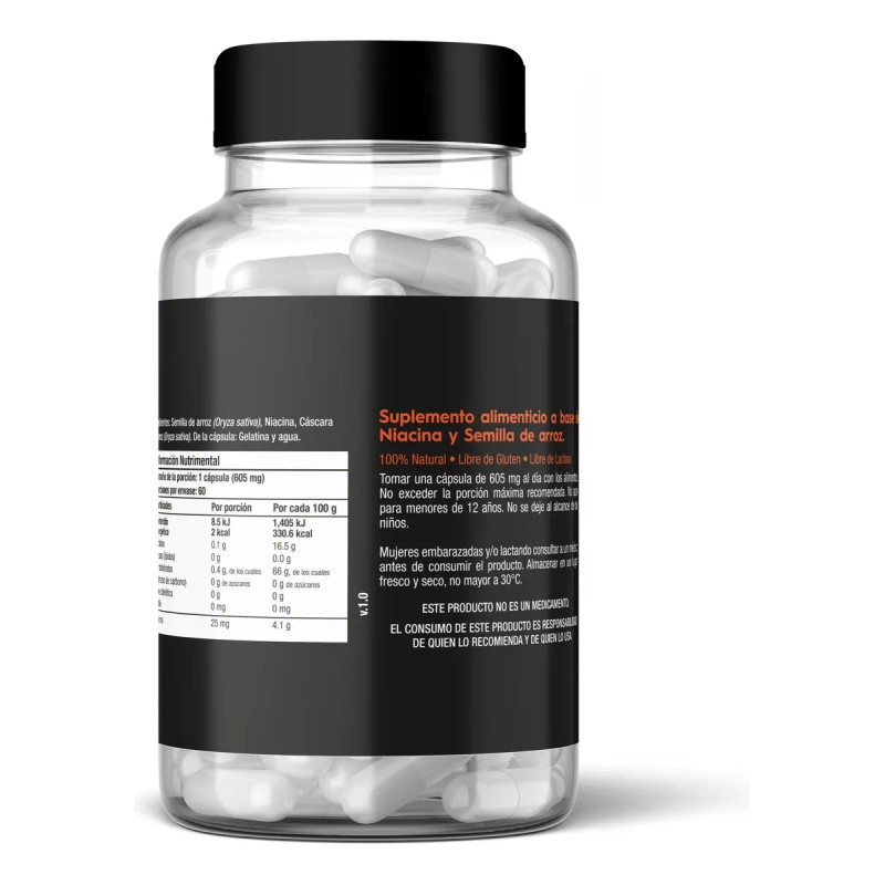 Niacina Vitamina B3 Súper Premium Vit & Skn 60 Cápsulas