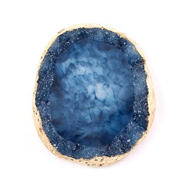 AKOAK 1 Pack Phnom Penh Resin Crystal Agate Palette Nail Art Gel Nail Polish Palette Nail Piece Display Tool,Blue