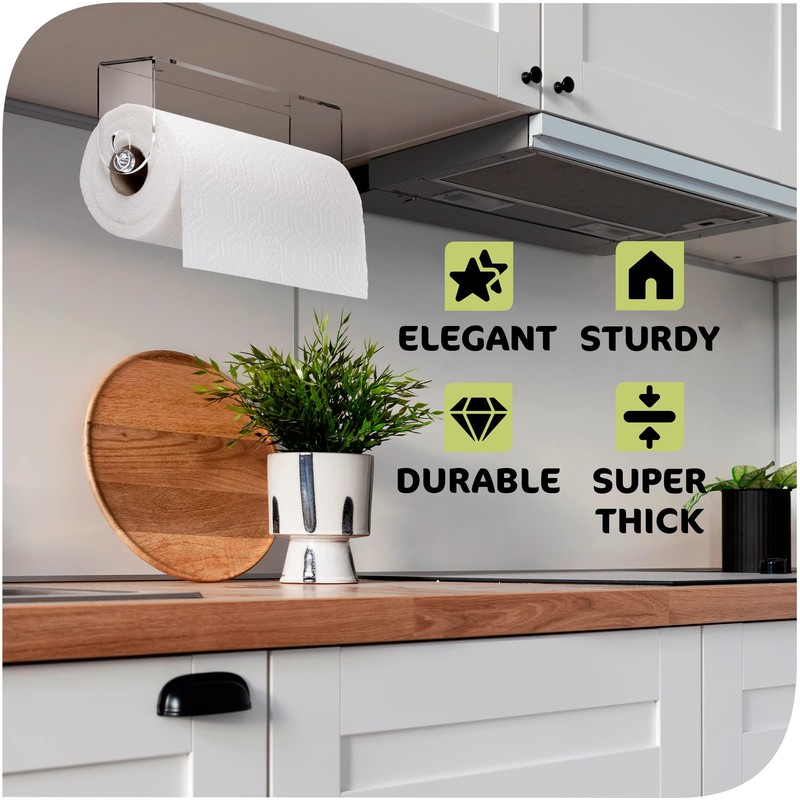 Srenta Clear Acrylic Paper Towel Holder Wall Mount Paper Towel