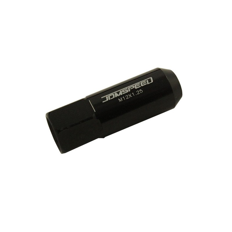 JDMSPEED Black 60MM Aluminum Extended Tuner Lug Nuts Replacement for