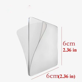 10Pcs Transparent Wall Mounted Replacement Sticky Pads for Kitchen Bathroom Shower Caddy Organizer Rack Holder Nail Free Adhesive Hooks Shower Accessories, Shower Caddies (Double-Sided Sticker)