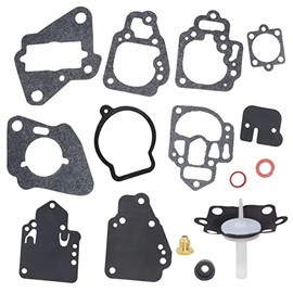 SYSKANT 18-7212 Carburetor Rebuild Kit with Gasket for Mercury Mariner Outboards 6 8 9.9 10 15 20 25 HP 2cyl Boat Motor，Replace 1395-97611 1395-9803 1395-9725 1395-9645 1395-811357 1395-9377