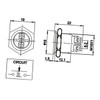 BUGUUYO 16mm Momentary Horn Metal Push Button Stainless Steel for