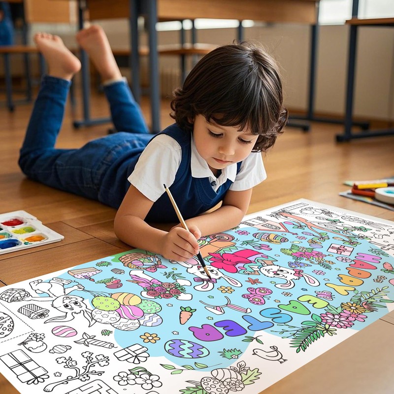Easter Crafts for Kids Easter Decorations 186*73cm Giant Easter Colouring