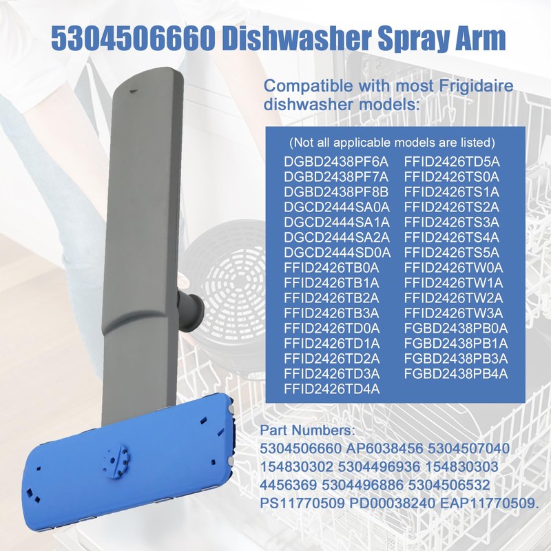 Upgraded 5304506660 Dishwashers Lower Wash Arm Assembly for 5304496886, 5304496936,