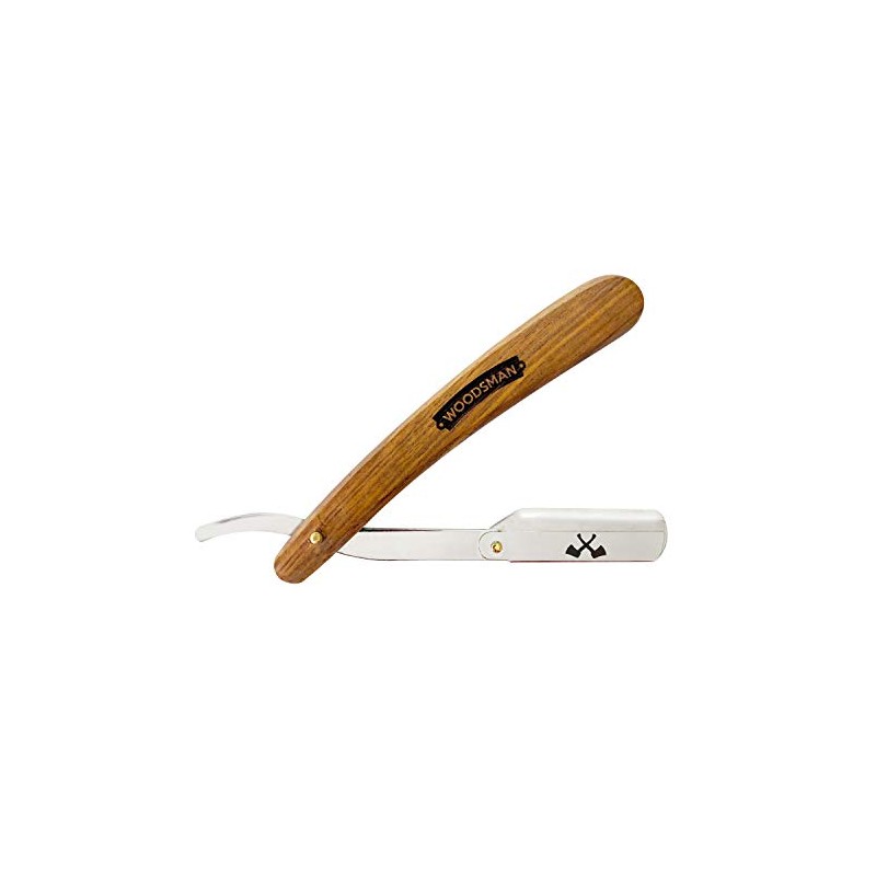 Woodsman - Porta Navajas Para Afeitar Madera Y Acero Inoxidable