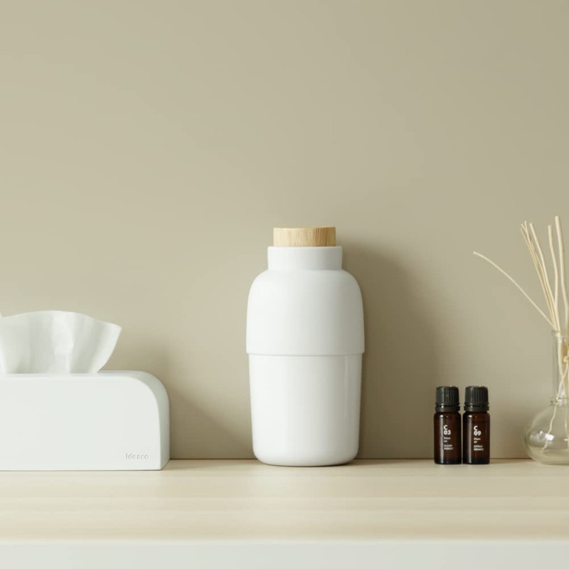 ideaco Mochi Bin Roll Type Wet Tissue Case, White