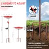 MUMTOP Solar Bird Bath for Outdoor, Glass Bowl Metal Stake