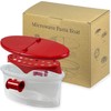 Microwave Pasta Boat with Strainer Pasta Cooker for Pasta, Rice,