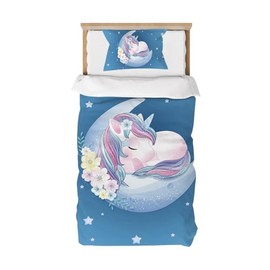 Caregchrisj Unicorn Bed Linen 100 x 135 cm for Girls
