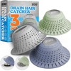zaa Bathtub Drain Hair Catcher, Silicone Collapsible 3 Pack Drain