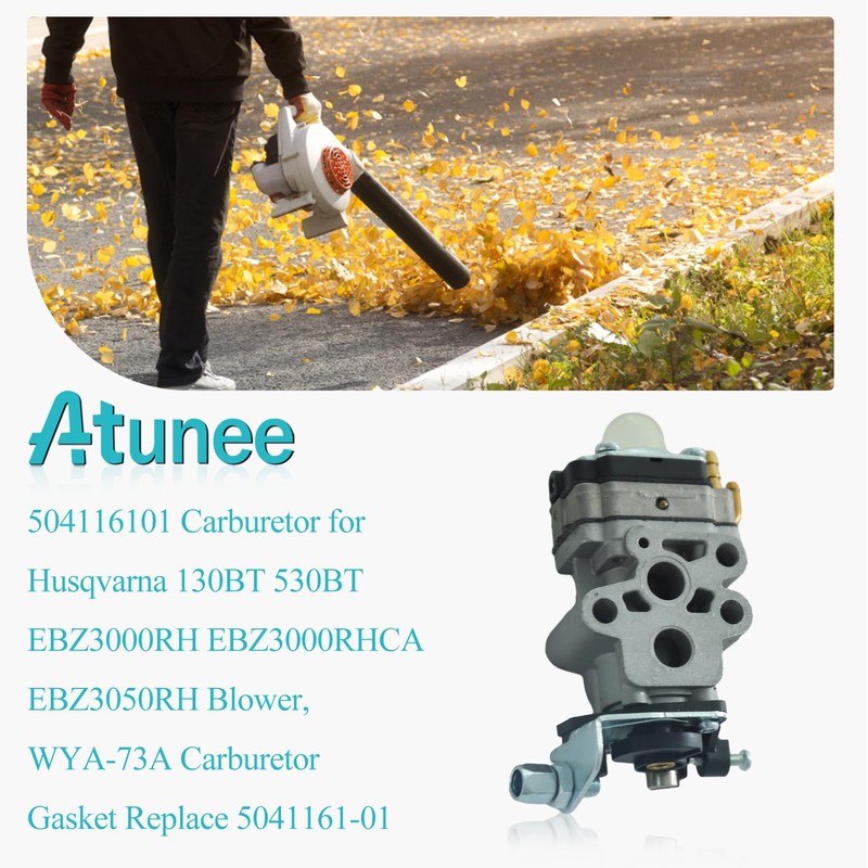 Atunee 504116101 Carburetor for Husqvarna 130BT 530BT EBZ3000RH EBZ3000RHCA EBZ3050RH