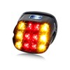 NTHREEAUTO Smoked LED Rear Brake Tail Light Integrated Turn Signals