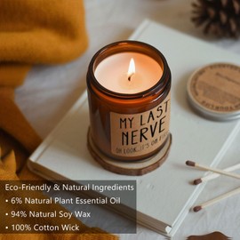 Homsolver Homsolver Birthday Gifts for Women, Funny Gifts for Best Friend Women - My Last Nerve Candle - Unique Birthday Gifts for Women, Her, Mom, BFF, Sister