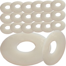 M4 x 12mm Nylon White Penny Washers Fender Repair Washer Mudguard DIN 9021 (Pack of 20)