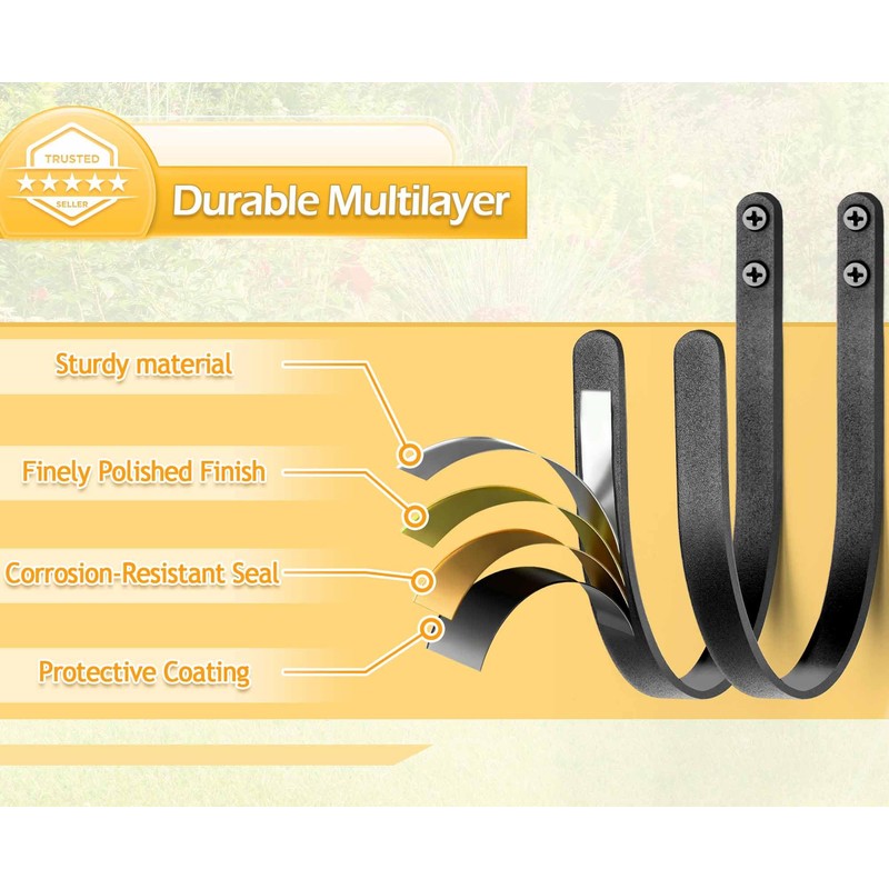 Lifyzoon Garden Hose Holders Mount: Wall Mount Garden Hose Hangers