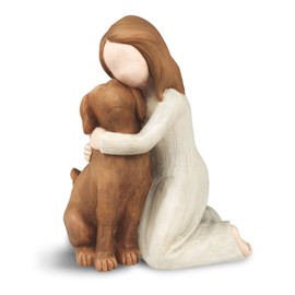 Carracci Dog Angel Figurines, Angel Dog Friendship Memorials, Sculpted Hand-Painted Figures for Dog Lovers-Multicolor