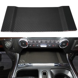 Jogon Genuine Carbon Fiber Console Sliding Cubby Door Cover Trim for Ford F-150 Raptor R Lariat Limited Tremor Platinum King Ranch 2021 2022 2023 2024 Hidden Panel Secret Pocket Lid