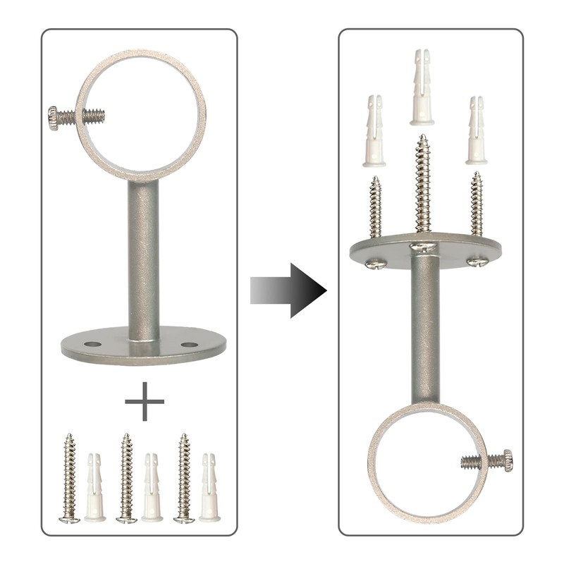 IHRDNNR Curtain Rod Brackets Heavy Duty Ceiling-Mount Rod Holders for