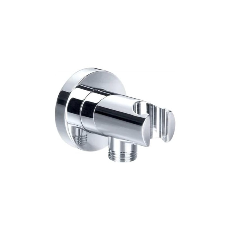 Concealed Round Shower Outlet Elbow with Handheld Showerhead Handle Bracket