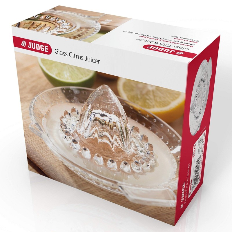 Judge Kitchen TC372 Glass Citrus Juicer, 40ml, Dishwasher Safe -