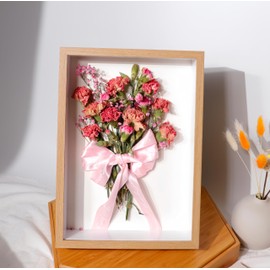 4 Pack 4x6 Shadow Box Frame，HD Glass Wooden Burlywood Hollow Photo Frame,Burlywood Frames for Flower Pressing, Seashell Display Box ,Pet Memorial Shadow Box ( 4pcs 4X6)