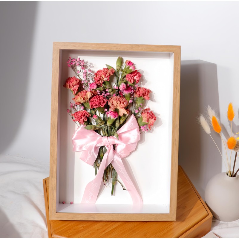 4 Pack 4x6 Shadow Box Frame，HD Glass Wooden Burlywood Hollow