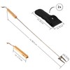 bremermann Telescopic Barbecue Forks Set of 2 Including Bag Stainless