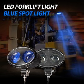 [Pack of 6] DAYSEN LED Forklift Lights, Safety Blue Fork Light Spot Pattern for Warehouse Warning Light Truck Side Mount Pedestrian Safe DC10V-100V Wide Voltag (6)