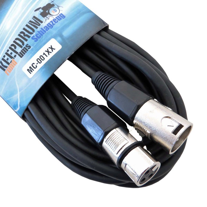 Keepdrum 001XX Microphone Cable 10 m XLR female/XLR male