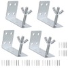 Quweiz 4 Pcs Roman Shade Brackets, L Bracket and Wingnut,