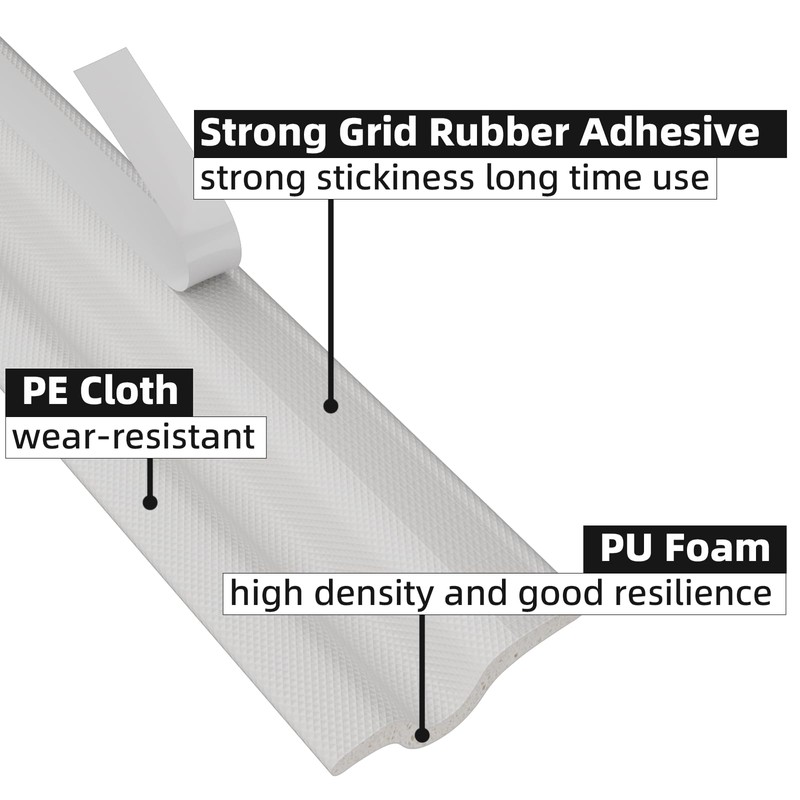 26 Ft Weather Stripping for Windows/Doors,Self-Adhesive Window Draft Stopper Foam