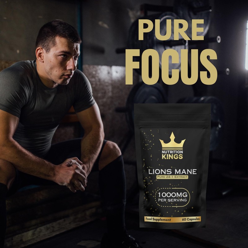 Nutrition Kings Lion’s Mane Mushroom Supplement 1000mg – 60 Vegan