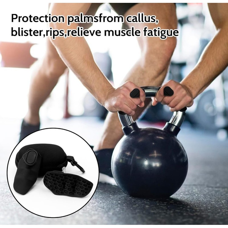 AurolaGlow Gym Training Grip - Anti-Slip Rubber Gym Hand Grips