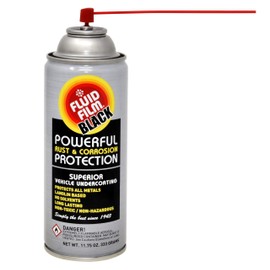 Fluid Film 11.75 Oz Undercoating Protection Aerosol Spray Can Black 6 Pack, Rust Inhibitor and Prevention, Anti Corrosion and Lubricant, Spray Can Extension Wand