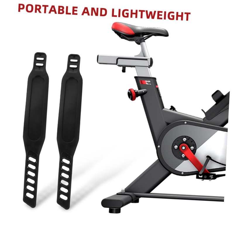BESPORTBLE Bike Pedal Straps for Exercise 2 Pairs Pp Material