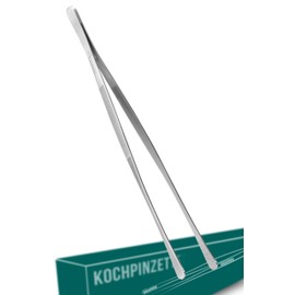Menz Cooking Tweezers, 32 cm Long - Stainless Steel Cooking Tweezers - Solid Kitchen Tweezers, Meat and Grill Tweezers - Durable Cooking Tweezers Kitchen