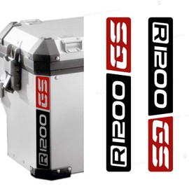 Reflective Stickers Compatible with Touratech Side Case of Motorcycle R1200 GS (Black/Red)